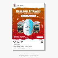 Social Media Post Design for Rahaman Ji Travels